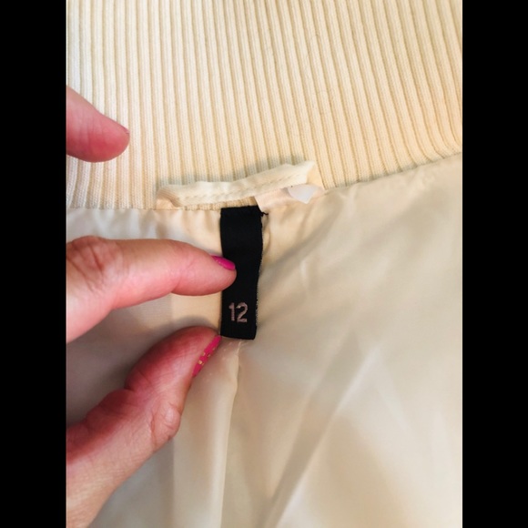 Super Cute White Bomber Jacket - Picture 7 of 7